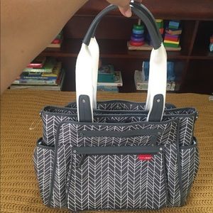 Skip hop large diaper bag tote